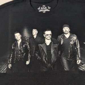 U2 2015 Experience + Innocence Vintage Concert Tee Double Sided Black Medium